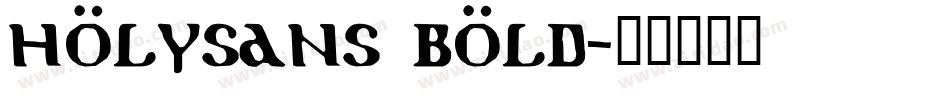 HolySans Bold字体转换